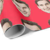 Custom Face Personalisiert Birthday Hochzeit Party Geschenkpapier (Rolleneckpunkt)