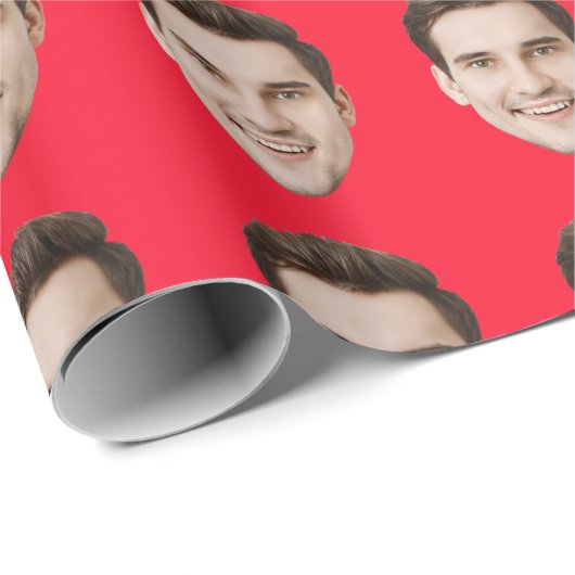 Custom Face Personalisiert Birthday Hochzeit Party Geschenkpapier (Rolleneckpunkt)