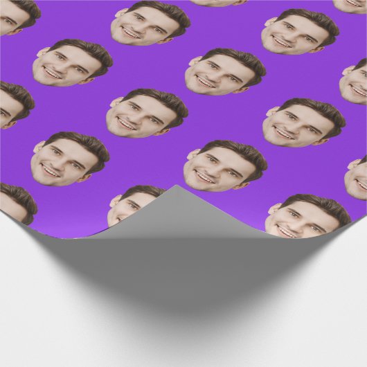 Custom Face Personalisiert Birthday Hochzeit Party Geschenkpapier (Ecke)