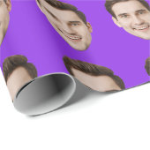 Custom Face Personalisiert Birthday Hochzeit Party Geschenkpapier (Rolleneckpunkt)