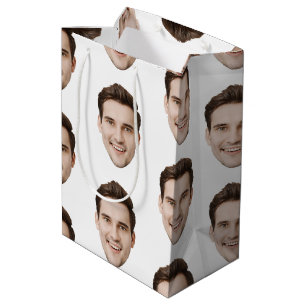 Custom Face Personalisiert Birthday Hochzeit Party Mittlere Geschenktüte
