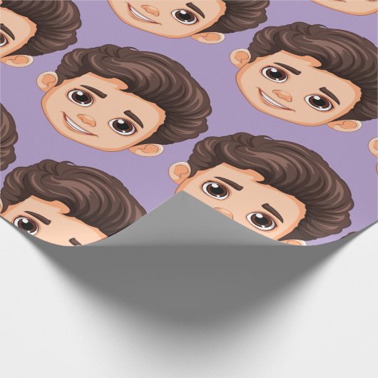 Custom Face Personalized Birthday Wedding Geschenkpapier (Ecke)