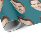 Custom Face Personalized Birthday Wedding Party Geschenkpapier (Rolleneckpunkt)