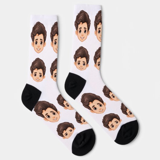 Custom Face Personalized Photo Picture  Socken (Rechts)