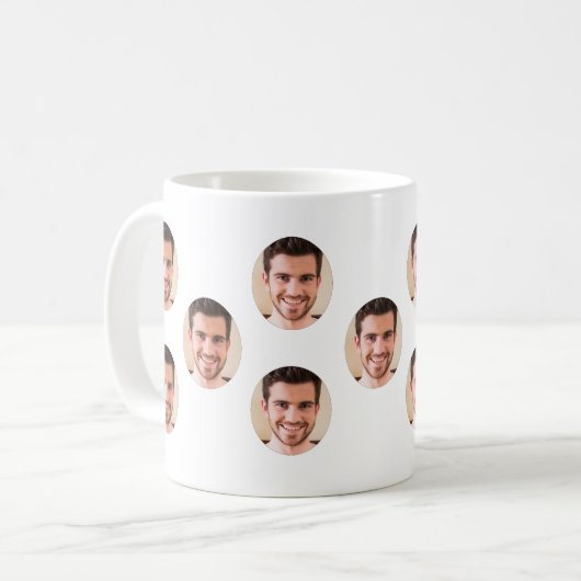 Custom Face Photo Personalized Coffee Mug Kaffeetasse (Vorderseite Links)