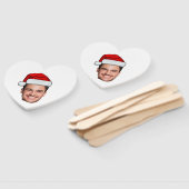 Custom Face Photo Santa Hat Christmas Fächer (Non-assembled)