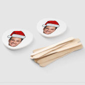 Custom Face Photo Santa Hat Christmas Fächer (Non-assembled)