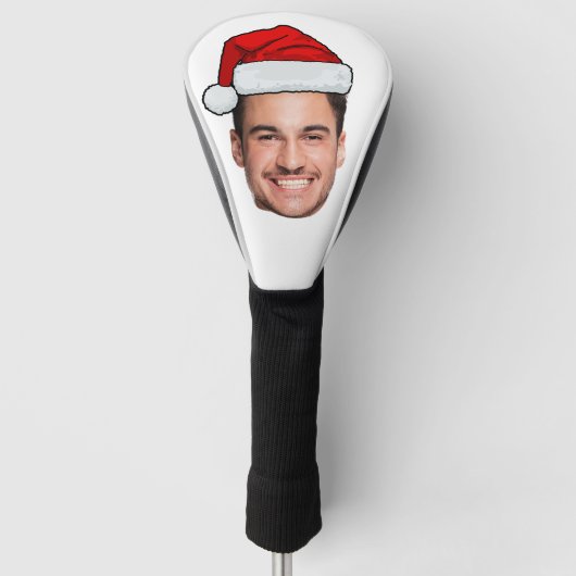 Custom Face Photo Santa Hat Christmas Golf Headcover (Vorderseite)