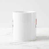 Custom Face Photo Santa Hat Christmas Jumbo-Tasse (Vorderseite)