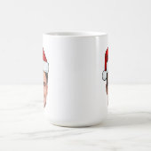 Custom Face Photo Santa Hat Christmas Kaffeetasse (Mittel)