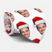 Custom Face Photo Santa Hat Christmas Krawatte (Gerollt)