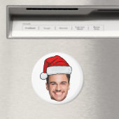 Custom Face Photo Santa Hat Christmas Magnet (In Situ (Geschirrspüler))