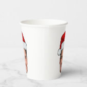 Custom Face Photo Santa Hat Christmas Pappbecher (Rechts)