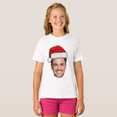 Custom Face Photo Santa Hat Christmas T-Shirt (Vorne ganz)