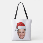 Custom Face Photo Santa Hat Christmas Tasche (Rückseite)