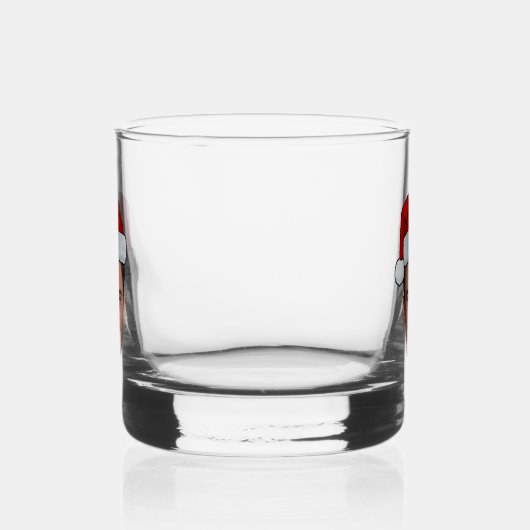 Custom Face Photo Santa Hat Christmas Whiskyglas (Links)