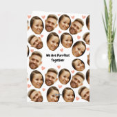 Custom Face Picture Heart Funny Couple Card Karte (Rückseite)
