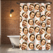 Custom Face Picture Heart Funny Couple Muster Duschvorhang