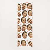 Custom Face Picture Heart Funny Couple Muster Yogamatte (Rückseite)