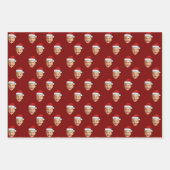 Custom Face Santa Claus Hat Weihnachtsgeschenk Geschenkpapier Set (Vorderseite 2)
