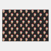Custom Face Santa Claus Hat Weihnachtsgeschenk Geschenkpapier Set (Vorderseite)