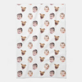 Custom Face, Unique Family Gift 3 Photos Face Geschirrtuch (Vertikal)