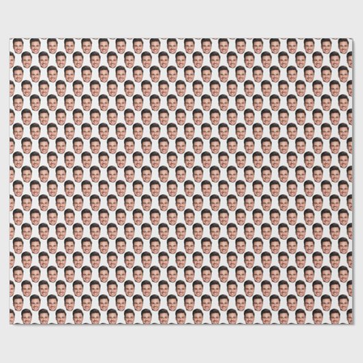Custom Face Wrapping Paper, Custom Face Gift Wrap Geschenkpapier (Flach)