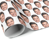 Custom Face Wrapping Paper, Custom Face Gift Wrap Geschenkpapier (Rolleneckpunkt)