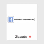 Custom Facebook Social Media Aufkleber (Blatt)