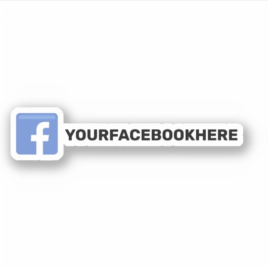 Custom Facebook Social Media Aufkleber (Vorderseite)