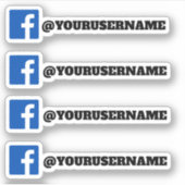 Custom Facebook Social Media Name Aufkleber (Vorderseite)