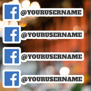 Custom Facebook Social Media Name Aufkleber