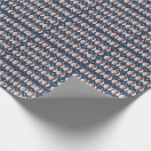 Custom Faces 4. Juli Unabhängigkeit Sterne Muster Geschenkpapier (Ecke)