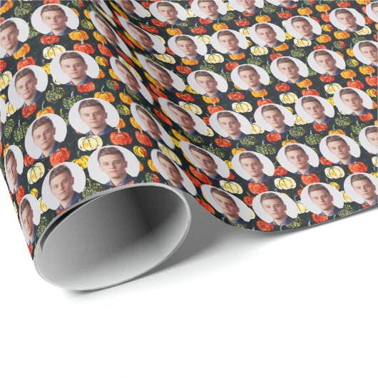 Custom Faces Pumpkins Muster Geschenkpapier (Rolleneckpunkt)