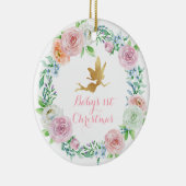 Custom Fairy Baby's 1. Weihnachtsgeschenk Mädchen Keramik Ornament (Rechts)