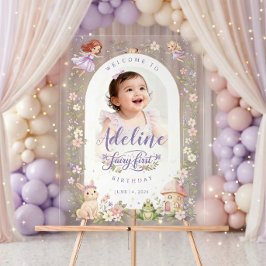 Custom Fairy First Birthday Acrylic Welcome Sign Acrylschild