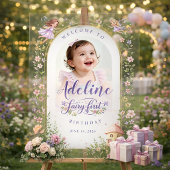 Custom Fairy First Birthday Acrylic Welcome Sign Acrylschild