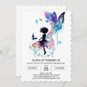 Custom Fairy Garden Geburtstag Einladung (Vorne/Hinten)