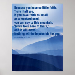 Custom Faith Inspirational Bible Verse Poster