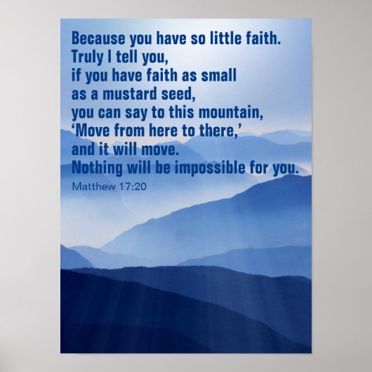 Custom Faith Inspirational Bible Verse Poster (Vorne)