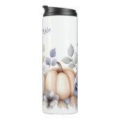 custom fall design with flowers and pumpkins thermosbecher (Nach rechts gedreht)