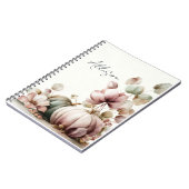 Custom Fall Design with Pumpkins and Flowers Notizblock (Linke Seite)