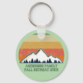 Custom Fall Family Wiedersehen Sunset Mountain Tri Schlüsselanhänger (Vorderseite)