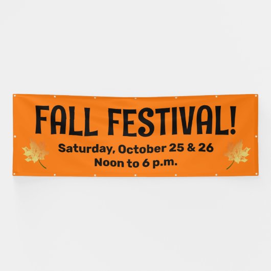 Custom Fall Festival Banner (Horizontal)