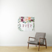 Custom Fall Floral Hochzeitsempfang Foto Prop Wandteppich (Beispiel (Horizontal))