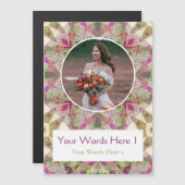 Custom Fall Green Pink Star Hochzeit Danke Karte (Vorne/Hinten)