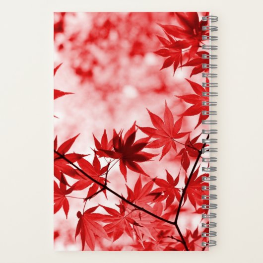 Custom Fall Maple Blätter Künstlerisch farbenfroh Notizblock (Rückseite)