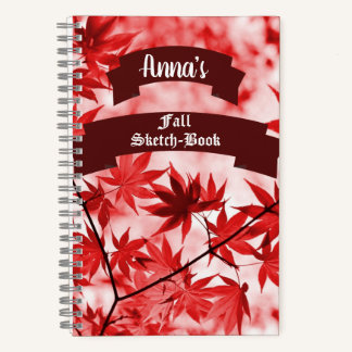 Custom Fall Maple Blätter Künstlerisch farbenfroh  Notizblock