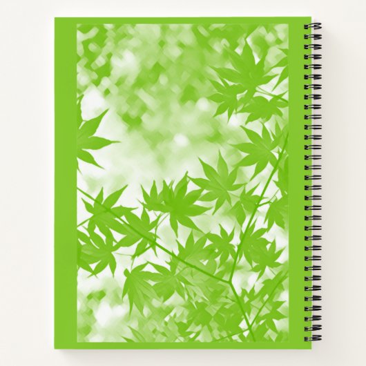 Custom Fall Maple Leaf Kunstvoll gestopft Notizblock (Rückseite)