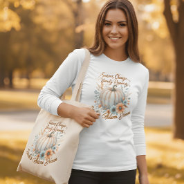 Custom Fall Pumpkin & Floral T - Shirt - Personali